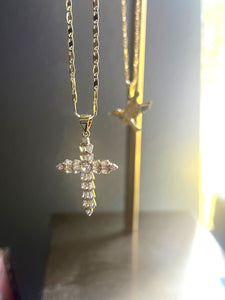 Baguette Cross Necklace