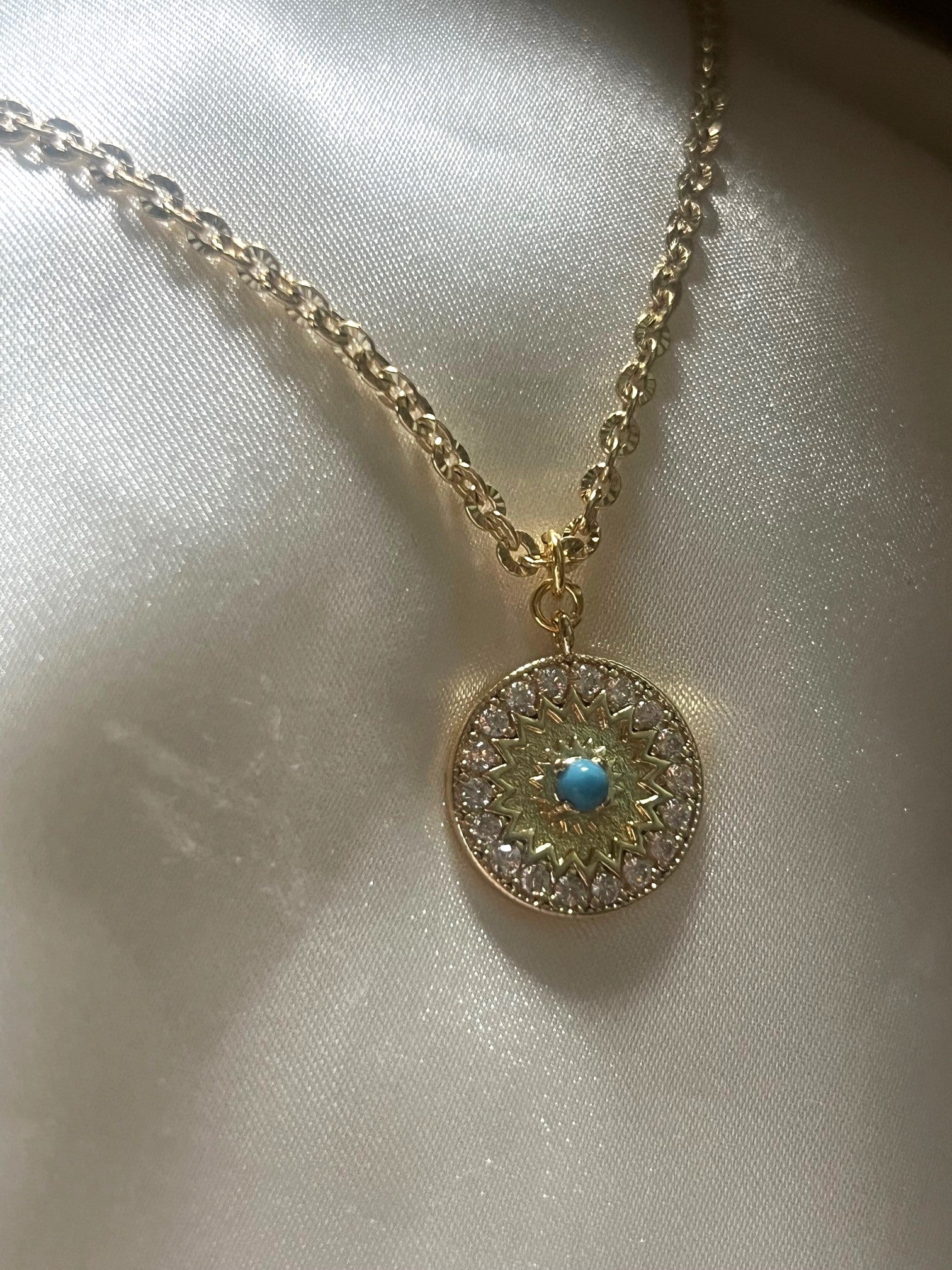 Kylah Medallion Rolo Necklace
