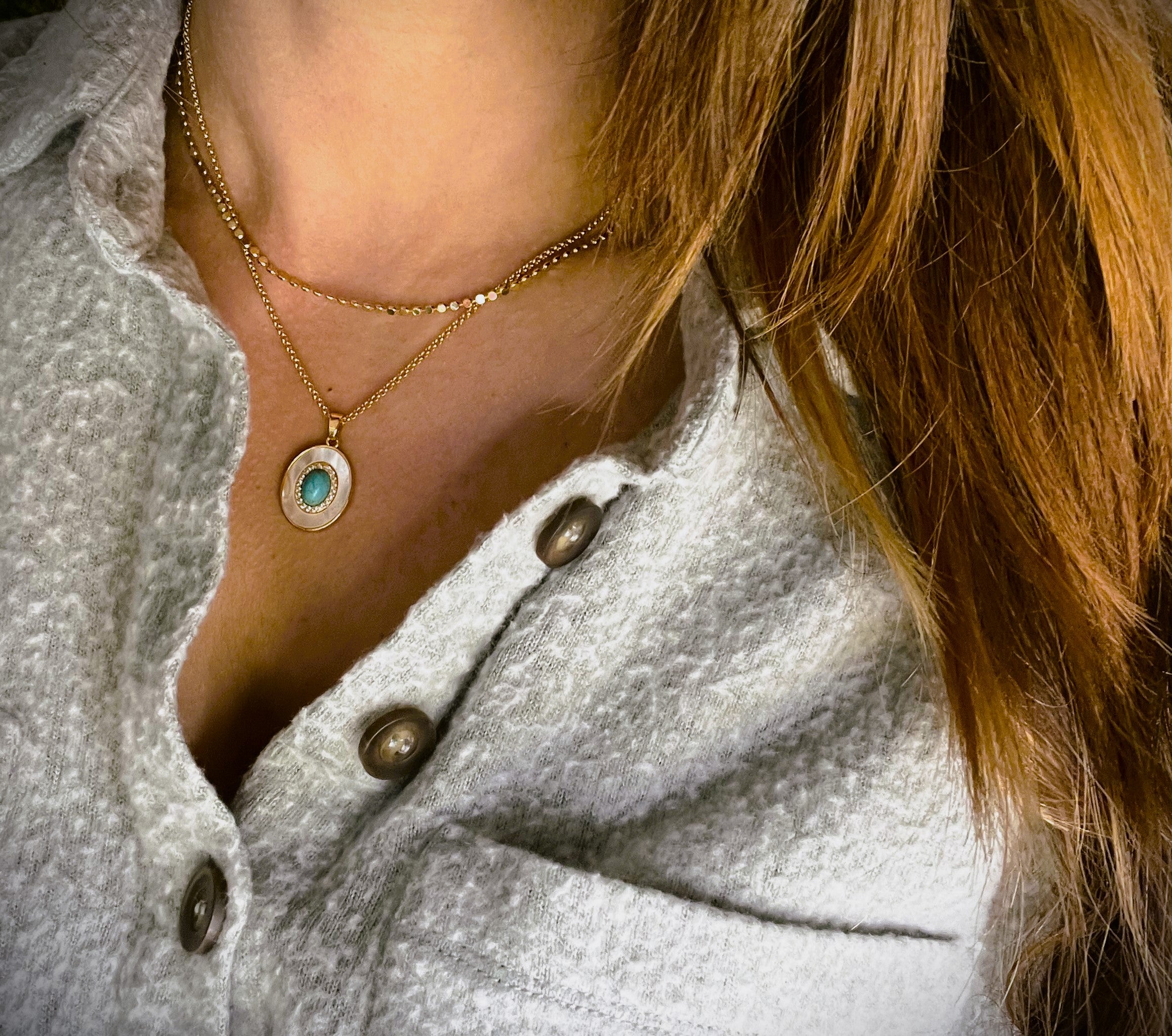 Ryah Turquoise Rolo Necklace