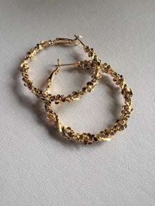 Stella Textured Hoop Earring